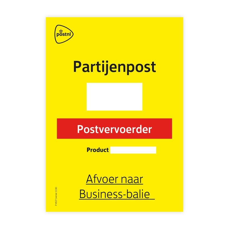 Rolcontainerkaart Postvervoerder 25 st
