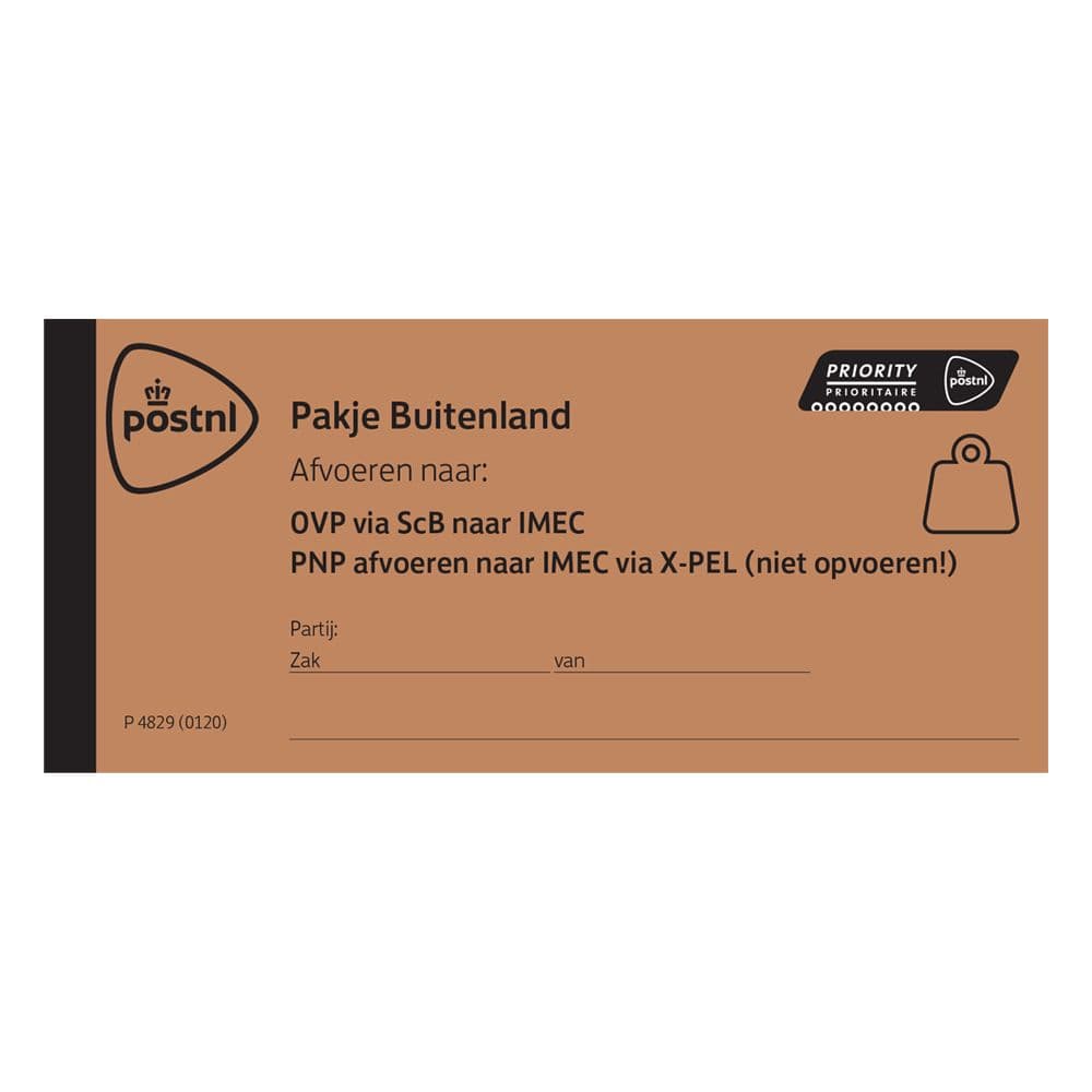 Pakje Buitenland Zak 25st (Untracked)