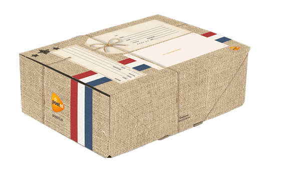 Pakketdoos type 3 met postzakmotief (240x170x80 mm)