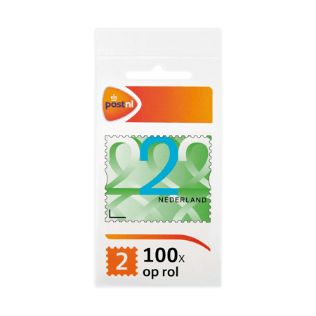 Postzegelrol Nederland waarde 2 (100 st.)