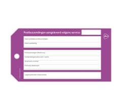 Postzaklabel paars