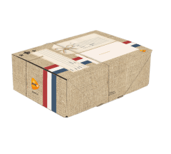 Pakketdoos type 3 met postzakmotief (240x170x80 mm)